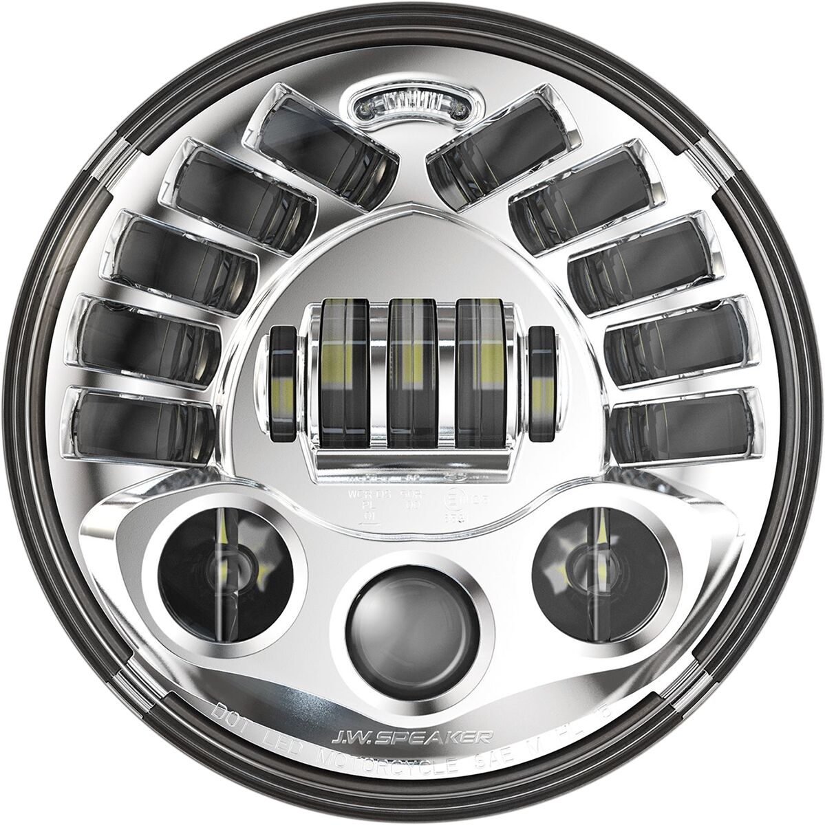 Custom Dynamics ProBeam 7" LED Headlight, Chrome - 15+ Indian Headlight Custom Dynamics