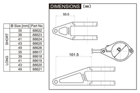 Daytona Headlight Bracket Short HEADLIGHT GROUP Daytona
