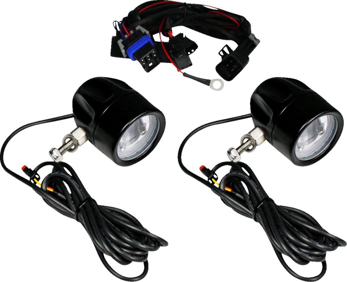 Custom Dynamics ProBeam Auxiliary LED Halo Fog Lamps, Black - 20+ Indian Headlights Custom Dynamics