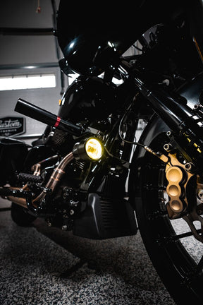 ProBeam Auxiliary LED Halo Fog Lamps, Black & Yellow Lens - 14+ Touring Auxiliary Light Custom Dynamics