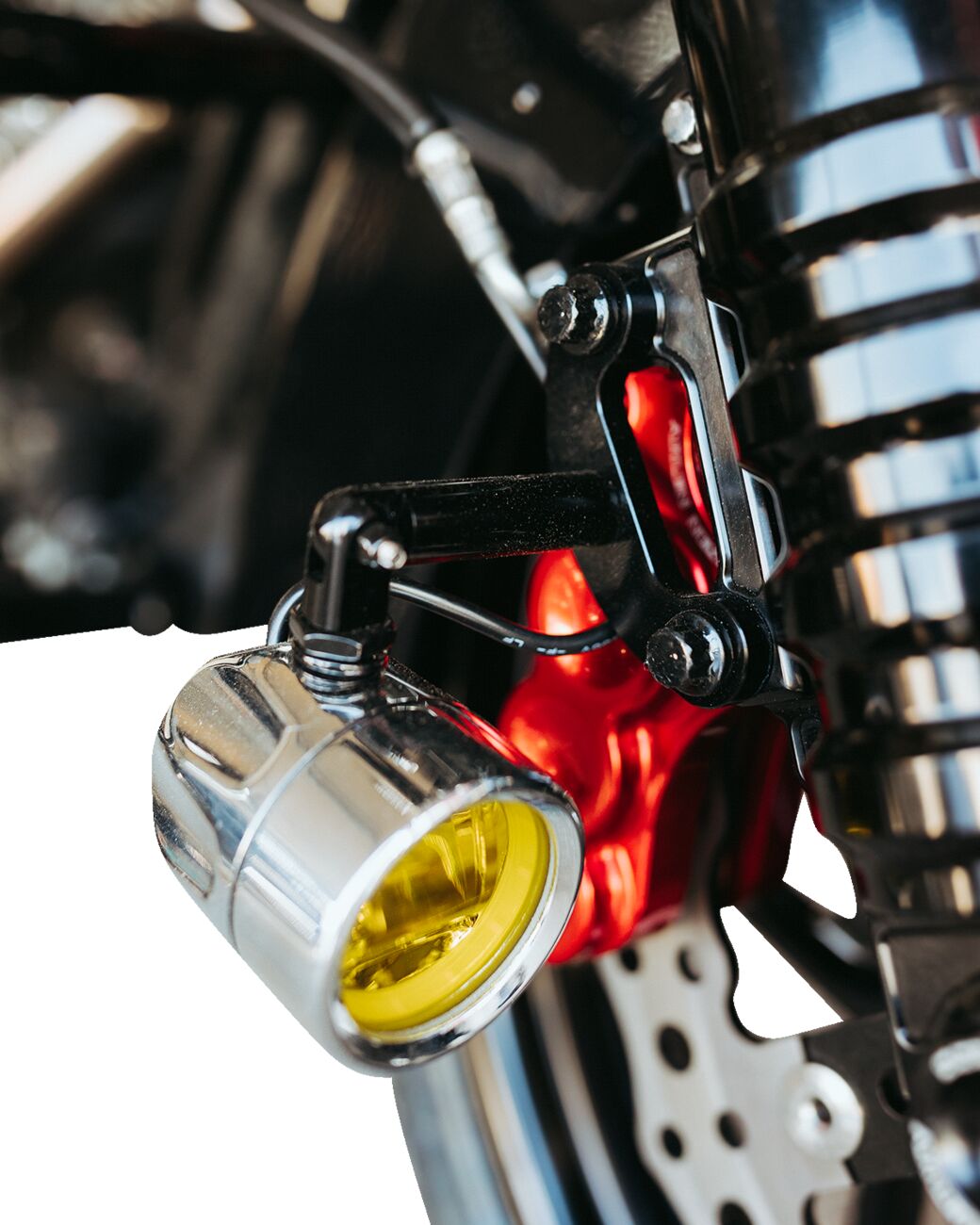 ProBeam Auxiliary LED Halo Fog Lamps, Chrome & Yellow Lens - 14+ Touring Auxiliary Light Custom Dynamics