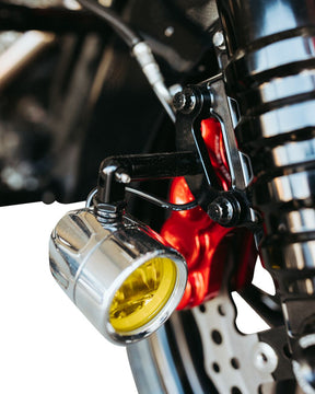 ProBeam Auxiliary LED Halo Fog Lamps, Chrome & Yellow Lens - 14+ Touring Auxiliary Light Custom Dynamics