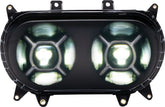 Custom Dynamics Double-X LED Headlight, Black - 15+ Road Glide Headlight Custom Dynamics