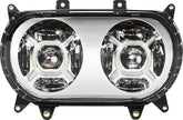 Double-X LED Headlight, Chrome - 15+ Road Glide Headlight Custom Dynamics Default Title