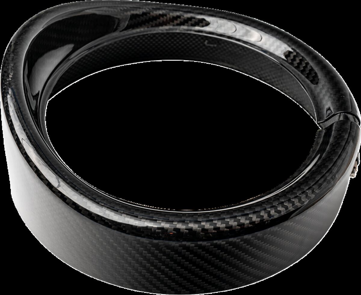 Slyfox Carbon Headlight Trim 7", Gloss Black Headlights Slyfox