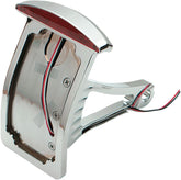 Drag Specialties Taillight Led Half Moon W/ Curved Vertical Side Mount License Plate Tail Lights Drag Specialties