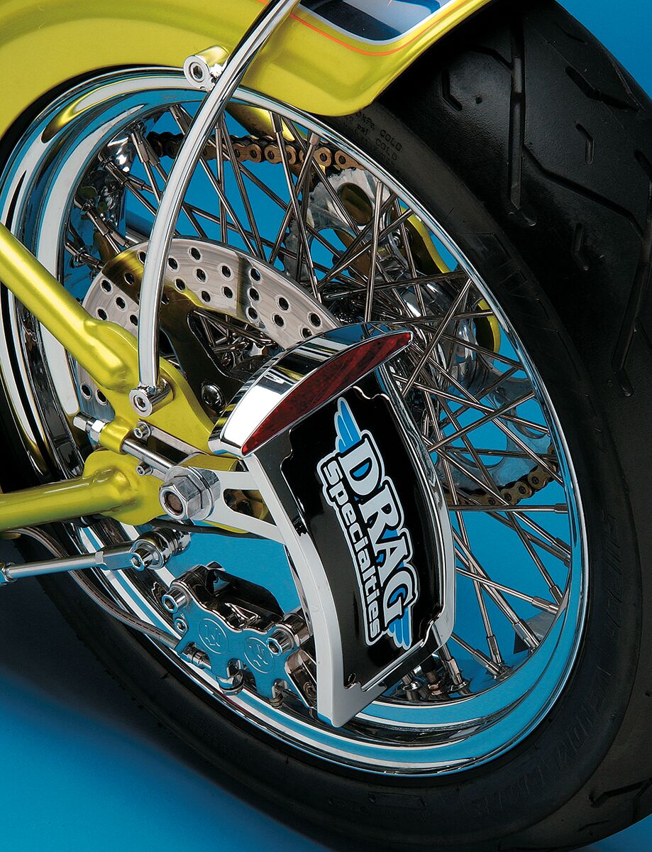 Drag Specialties Taillight Led Half Moon W/ Curved Vertical Side Mount License Plate Tail Lights Drag Specialties