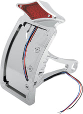Drag Specialties Taillight Led Diamond W/ Curved Vertical Side Mount License Plate Tail Lights Drag Specialties