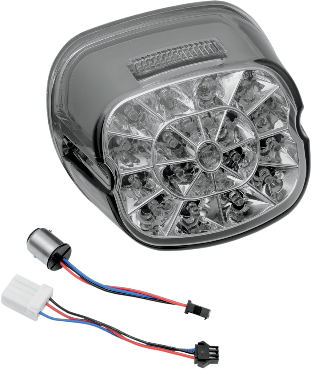 Drag Specialties Taillight Web Led Smoke Lens W/ Top Taglight Tail Lights Drag Specialties