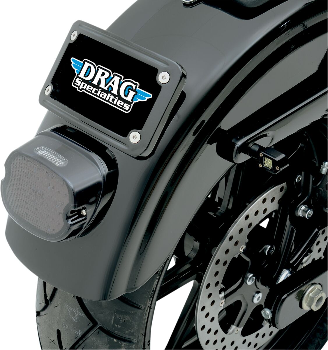 Drag Specialties Taillight Low Profile Led Smoke Lens W/ Top Taglight Tail Lights Drag Specialties