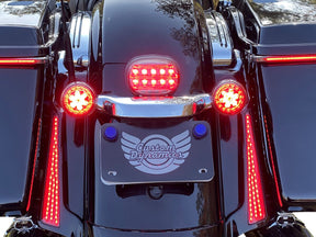 Add-On ProBeam Auxiliary Tailight Turn Signal Bar Mount, Smoked - 14+ Touring Taillight Custom Dynamics