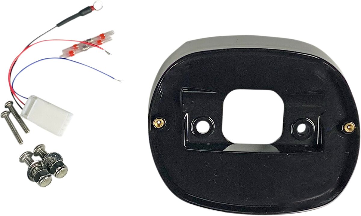 Custom Dynamics Baseplate Taillight, Black - 73-99 Harley Davidson Tail Lights Custom Dynamics