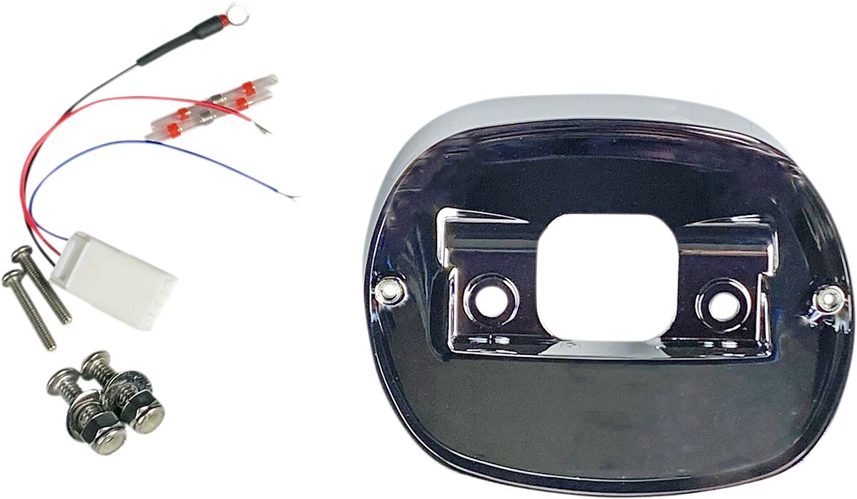 Taillight Baseplate, Chrome - 73-99 Harley Davidson Taillight Base Custom Dynamics Default Title