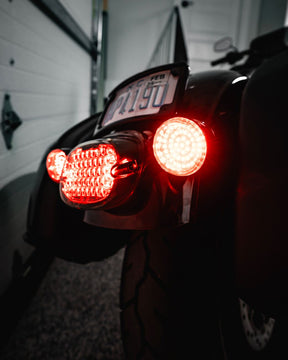 Low Profile LED Taillight with No Window, Smoked Taillight Custom Dynamics