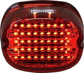Low Profile LED Taillight With Top Plate Illumination Window, Red Taillight Custom Dynamics