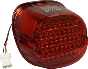 Low Profile LED Taillight With Top Plate Illumination Window, Red Taillight Custom Dynamics