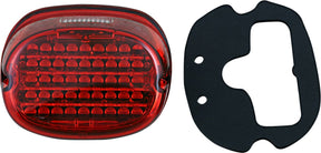 Low Profile LED Taillight With Top Plate Illumination Window, Red Taillight Custom Dynamics