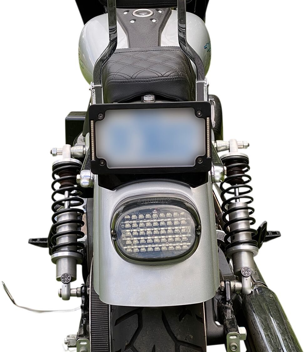 Custom Dynamics Low Profile LED Taillight With Top Plate Illumination Window, Smoked Tail Lights Custom Dynamics