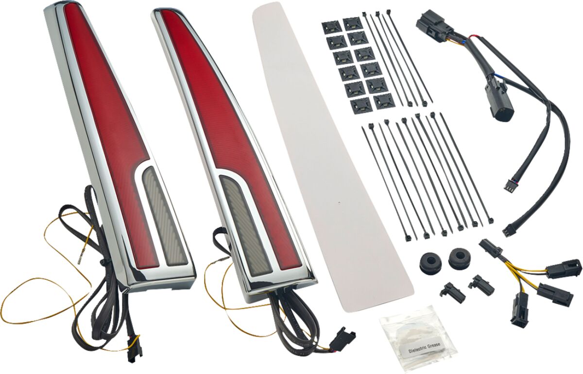 Ciro Taillight Led Tri Glide Red Lens Chr Tail Lights Ciro