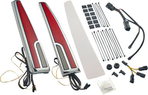 Ciro Taillight Led Tri Glide Red Lens Chr Tail Lights Ciro