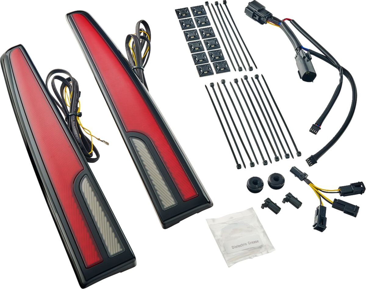 Ciro Taillight Led Tri Glide Red Lens Blk Tail Lights Ciro