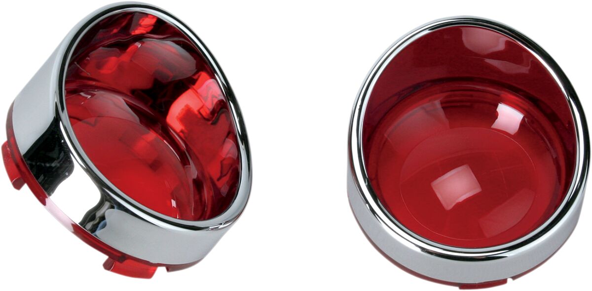 Drag Specialties Bezel T/S Visor Red TURN SIGNAL GROUP Drag Specialties