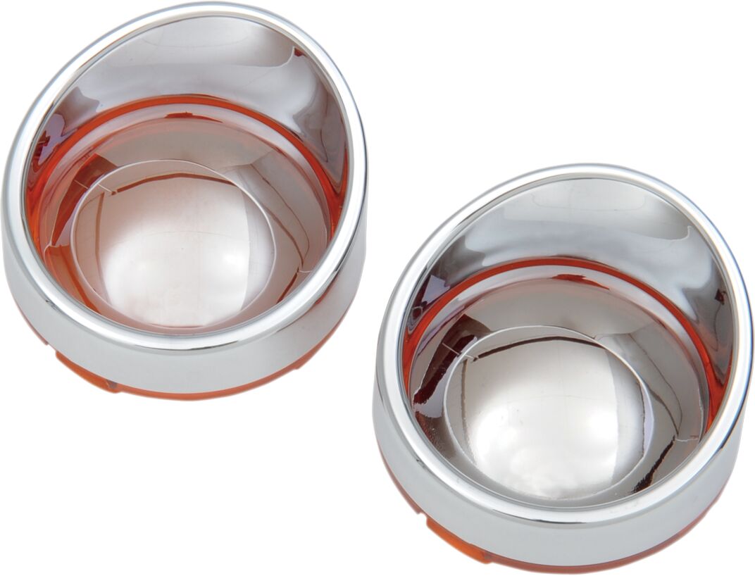 Drag Specialties Bezel T/S Visor Ambr/Mir TURN SIGNAL GROUP Drag Specialties