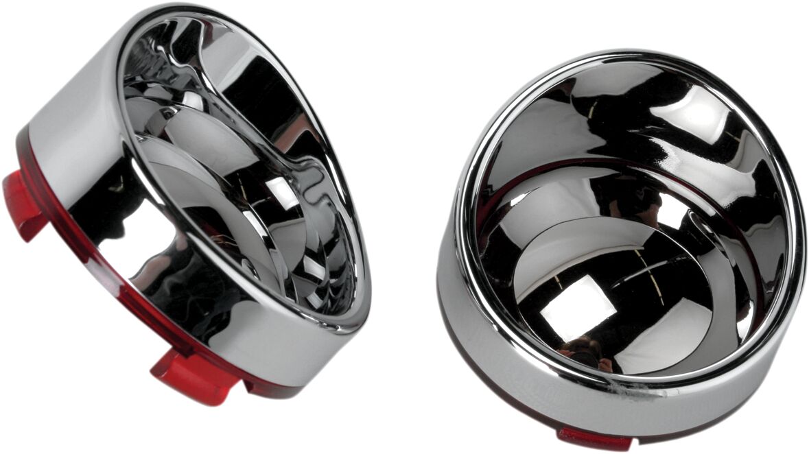 Drag Specialties Bezel T/S Visor Red/Mir TURN SIGNAL GROUP Drag Specialties