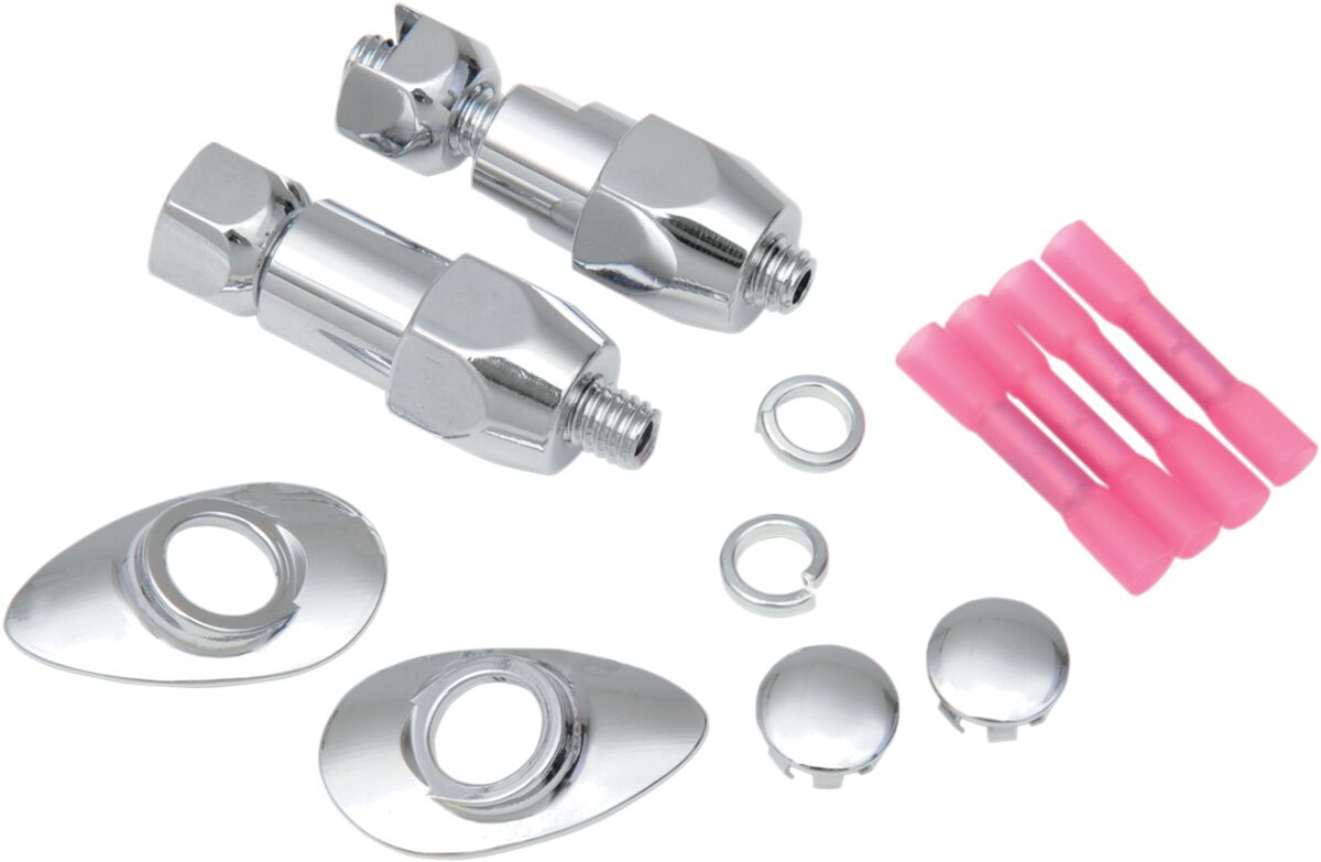 Drag Specialties Rear Turn Signal Relocation Kit Chrome Turn Signals Drag Specialties