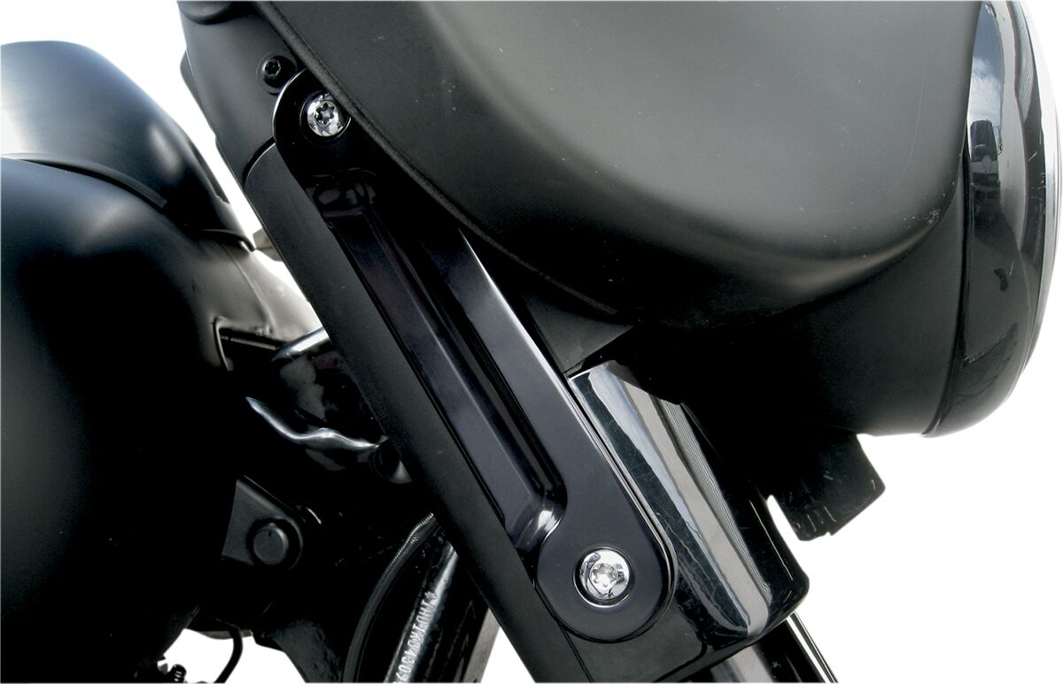 Light Turn Signal Fork Mounted Led Front Black Alloy Art