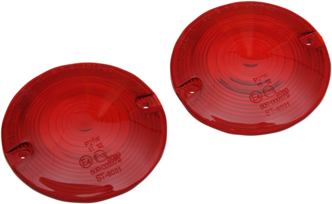 Drag Specialties Lens T/S Flht Red Dot TURN SIGNAL GROUP Drag Specialties