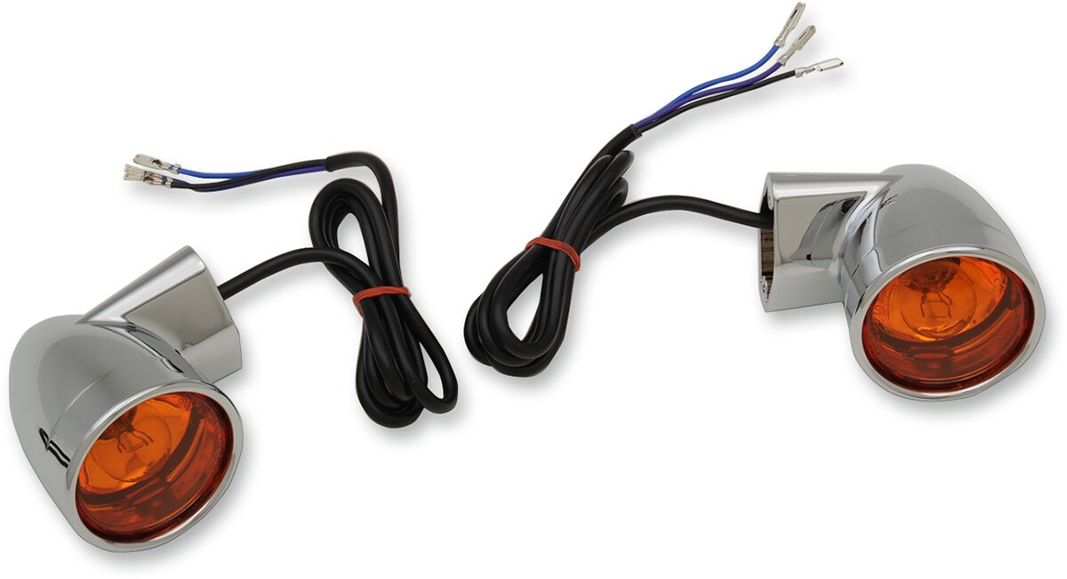 Drag Specialties Lights T/S Bullet Chr Flt TURN SIGNAL GROUP Drag Specialties