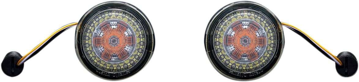 Custom Dynamics Amber/White Dynamic Ringswith TURN SIGNAL GROUP Custom Dynamics