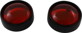 Bullet Bezel Turn Signal Adapters, Red Lens Gloss Black Turn Signals Accessories Custom Dynamics Default Title