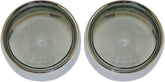 Custom Dynamics Bullet Bezel Turn Signal Adapters, Smoked Lens Chrome Turn Signals Custom Dynamics