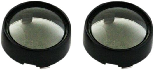 Custom Dynamics Bullet Bezel Turn Signal Adapters, Smoked Lens Gloss Black Turn Signals Custom Dynamics