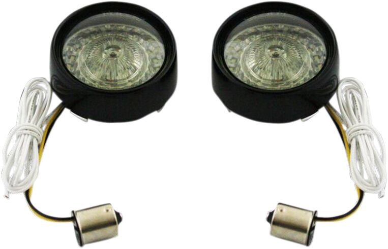 Custom Dynamics ProBEAM® Ringz Bullet Bezel LED Turn Signal, Smoked Glass Black - Sportster & Dyna & Touring & Trike Turn Signals Custom Dynamics
