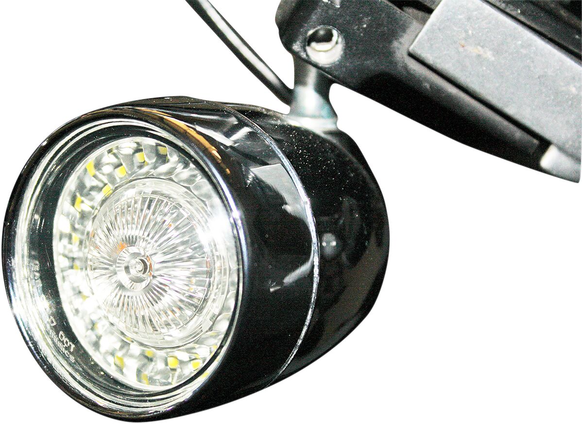 Custom Dynamics ProBEAM® Ringz Bullet Bezel LED Turn Signal, Smoked Chrome - Sportster & Dyna & Touring & Trike Turn Signals Custom Dynamics
