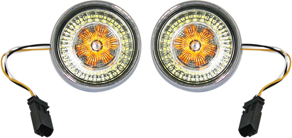 Custom Dynamics ProBEAM® Ringz Bullet Bezel LED Turn Signal, Chrome - 93-23 Touring CVO Turn Signals Custom Dynamics
