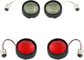 Custom Dynamics Bullet Bezel Front & Rear Turn Signal, Black - Sportster & Dyna & Softail & Touring Turn Signals Custom Dynamics