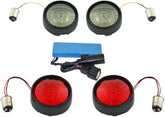 Custom Dynamics Bullet Bezel Lenses Front & Rear Turn Signal, Black - 10-21 Touring Turn Signals Custom Dynamics