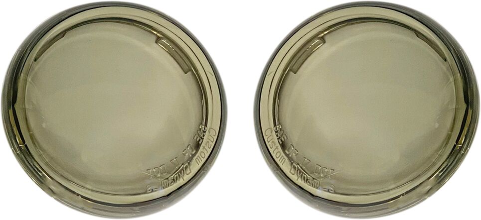 ProBeam® Deuce-Style Turn Signal Lenses, Smoke - 00-24 - Sportster & Dyna & Softail & Touring Turn Signals Accessories Custom Dynamics