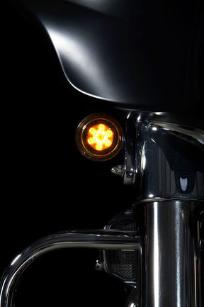 PROBeam JAE Amber White LED Turn Signals, Smoked Lens - 16-22 Touring & Trike CVO Turn Signals Custom Dynamics