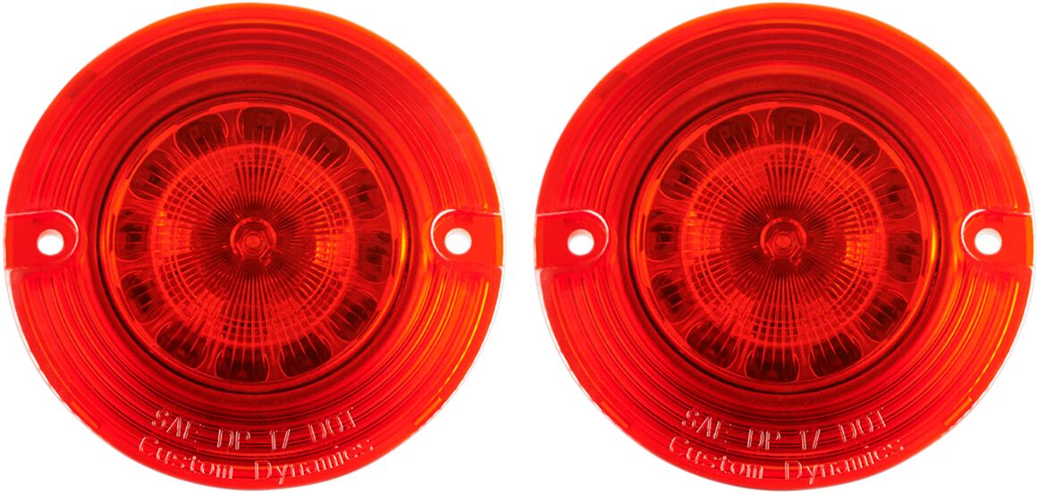 Custom Dynamics Signal Insrt Flat 1157 Red TURN SIGNAL GROUP Custom Dynamics