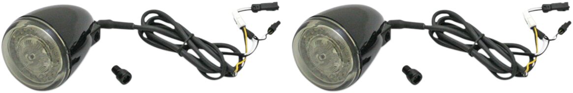 Custom Dynamics ProBeam Amber/White Dynamic Ringz Turn Signal, Gloss Black - 15+ Indian Turn Signals Custom Dynamics