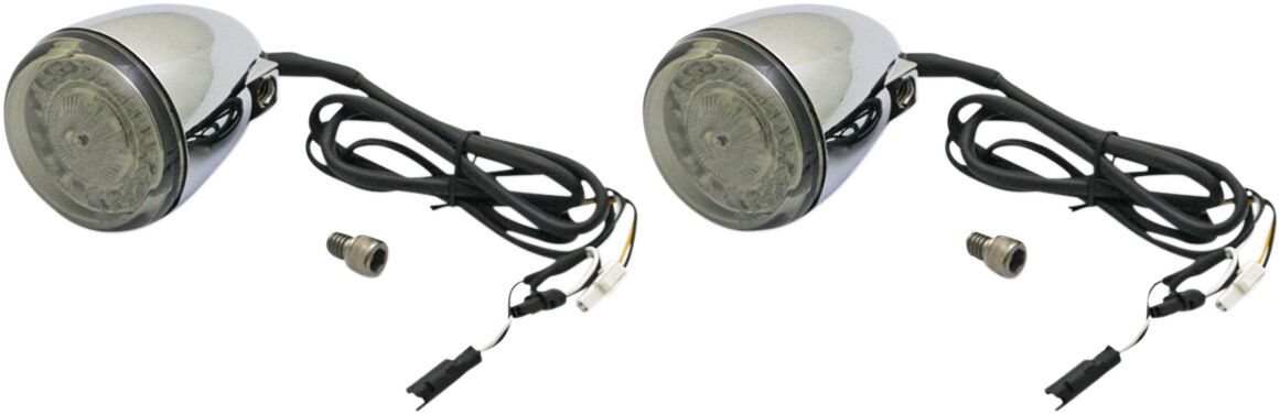 Custom Dynamics ProBeam Amber/White Dynamic Ringz Turn Signal, Chrome - 15+ Indian Turn Signals Custom Dynamics