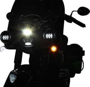 Custom Dynamics ProBeam Amber/White Dynamic Ringz Turn Signal, Chrome - 15+ Indian Turn Signals Custom Dynamics