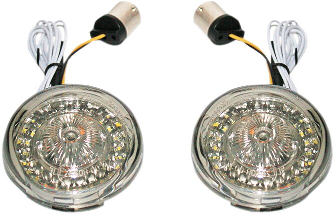 ProBeam® Amber/White Front LED Bullet Turn Signals - Harley Davidson & Indian Turn Signals Custom Dynamics Default Title