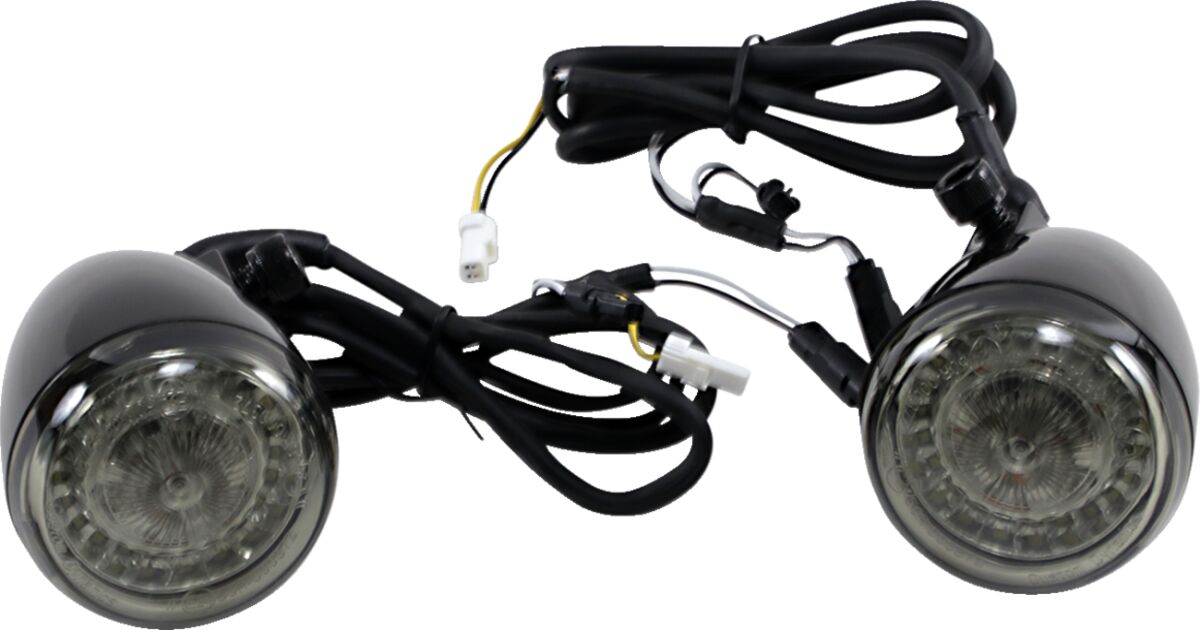 ProBeam® Amber/White Dynamic rings Front Turn Signals, Black - 15+ Indian Turn Signals Custom Dynamics Default Title