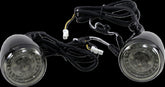 Custom Dynamics ProBeam® Amber/White Dynamic rings Front Turn Signals, Black - 15+ Indian Turn Signals Custom Dynamics